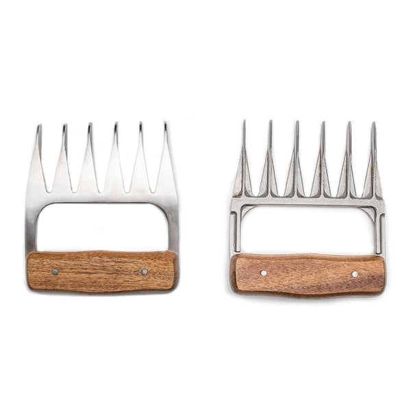 Metal Meat Claws, Stainless Steel Meat Forks With Wooden Handle