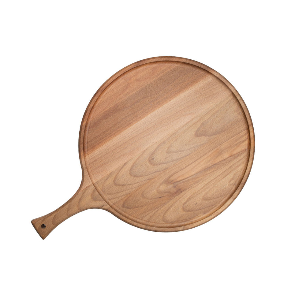 Beechwood Round Serving Board With Handle